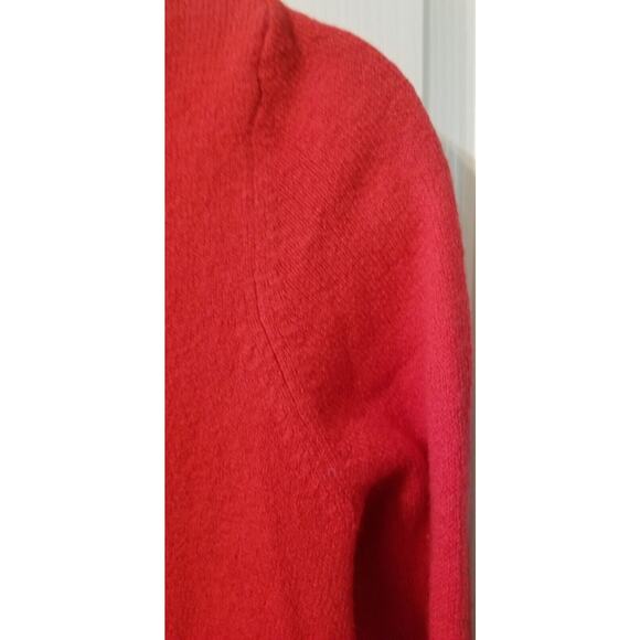 Loft Women's Red Knit Pullover Sweater Boat Neck Long Sleeve Size Small - PO - Picture 3 of 9